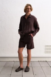 OVERSIZE MODAL KAHVE GÖMLEK - Görsel 6