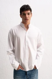 OVERSIZE FRESH KETEN BEYAZ GÖMLEK