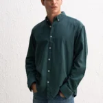 OVERSIZE FRESH KETEN PETROL YEŞİLİ GÖMLEK