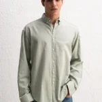 OVERSIZE FRESH KETEN MİNT GÖMLEK