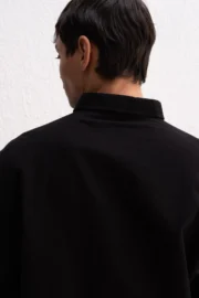 OVERSIZE FRESH KETEN SİYAH GÖMLEK - Görsel 6