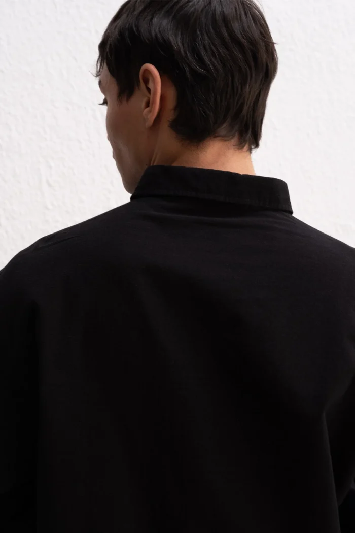 OVERSIZE FRESH KETEN SİYAH GÖMLEK - Görsel 6