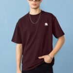 Minimal Baskılı Oversize Erkek T-shirt