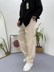 GIESTO BEJ İNCLUSİVE KETEN BAGGY PANTOLON