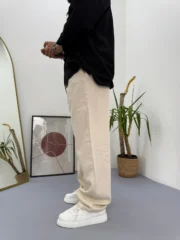 GIESTO BEJ İNCLUSİVE KETEN BAGGY PANTOLON - Görsel 5