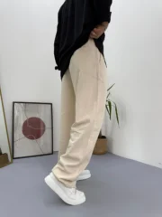 GIESTO BEJ İNCLUSİVE KETEN BAGGY PANTOLON - Görsel 4