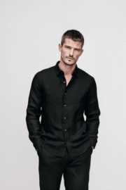 ERKEK KETEN GÖMLEK - SLİM FİT,UZUN KOLLU,ÖZEL TASARIM